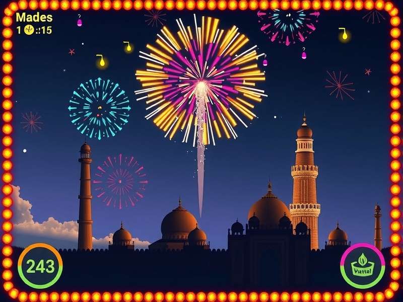 Diwali Daredevils game screenshot showing festival celebration